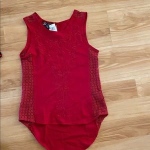 Red dress tank top polyester